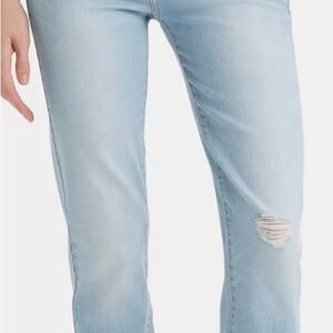 Light Blue Distressed Women 724 High-Rise Slim Straight Levi’s Jeans